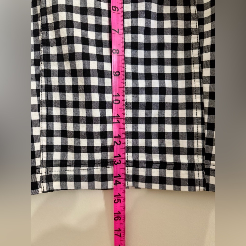Free People Black & White Gingham Mini Skirt - Picture 6 of 11